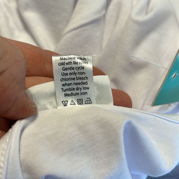 OH MAMMA Size Small White Maternity T-Shirt Crewneck NWT Stretch Postpartum - Picture 7 of 8